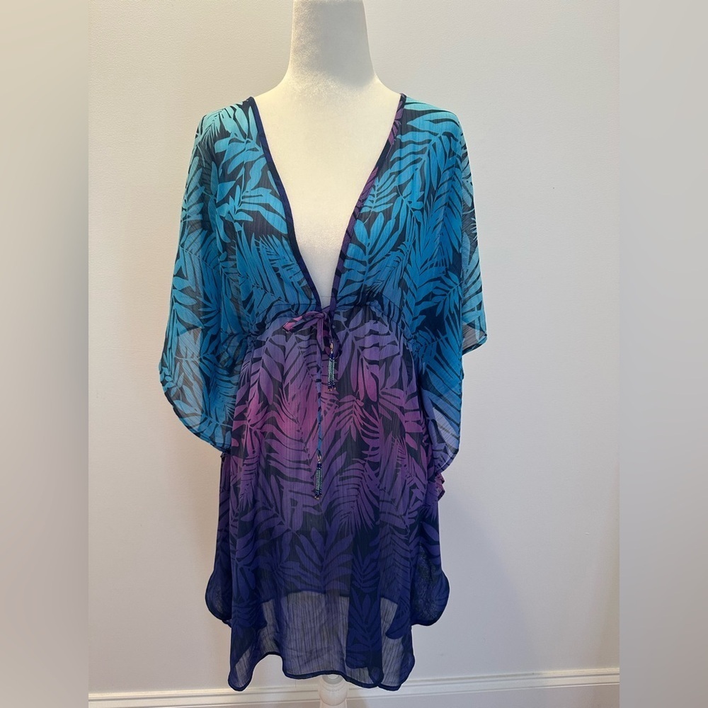 BLUE RODBEATTIE WOMENS COVERUP SZ SMALL PURPLE and BLUE - Picture 2 of 10